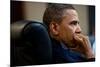 President Obama: Discussion of the mission against Osama bin Laden: Situation Room, May 1, 2011-null-Mounted Photo