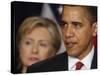 President Obama, Hillary Clinton at His Side, Announces New Strategy for Afghanistan and Pakistan-null-Stretched Canvas