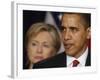 President Obama, Hillary Clinton at His Side, Announces New Strategy for Afghanistan and Pakistan-null-Framed Photographic Print