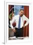 President Obama on the phone with House Speaker John Boehner:Oval Office, April 8, 2011-null-Framed Photo
