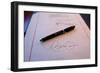 President Obama's Signature on a Bill and a Pen Used For the Signing, Feb. 17, 2009-null-Framed Photo