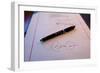 President Obama's Signature on a Bill and a Pen Used For the Signing, Feb. 17, 2009-null-Framed Photo