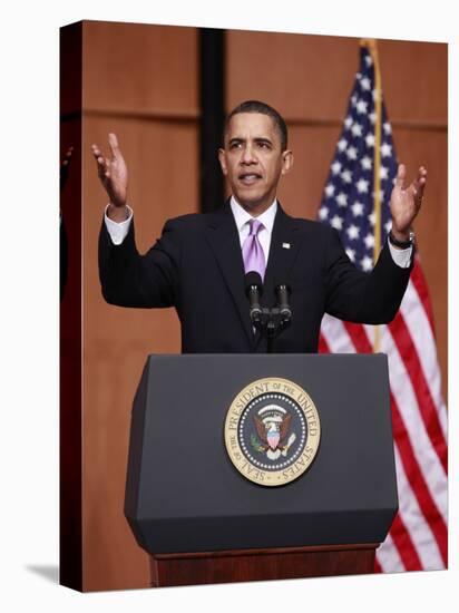 President Obama Speaks before Signing the Health Care and Education Reconciliation Act of 2010-null-Stretched Canvas