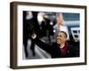 President Obama Waves as He Walks Down Pennsylvania Ave to the White House, January 20, 2009-null-Framed Premium Photographic Print