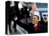 President Obama Waves as He Walks Down Pennsylvania Ave to the White House, January 20, 2009-null-Stretched Canvas