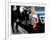 President Obama Waves as He Walks Down Pennsylvania Ave to the White House, January 20, 2009-null-Framed Photographic Print