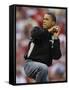 President Obama Winds Up to Throw Out the First Pitch During the MLB All-Star Baseball Game in St. -null-Framed Stretched Canvas