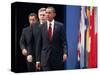 President Obama, with Other Officials, Arrives to Make a Statement on Iran's Nuclear Facility-null-Stretched Canvas