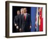 President Obama, with Other Officials, Arrives to Make a Statement on Iran's Nuclear Facility-null-Framed Photographic Print