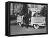 President of American Motors George W. Romney Getting Out of His Car-Grey Villet-Framed Stretched Canvas