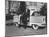 President of American Motors George W. Romney Getting Out of His Car-Grey Villet-Mounted Photographic Print