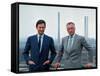 President of Fiat Gianni Agnelli Standing with Brother, Umberto Agnelli-David Lees-Framed Stretched Canvas