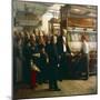 President of French Republic Felix Faure Visiting Workshop of Ribbon Manufacturer in Saint Etienne-Jose Frappa-Mounted Giclee Print