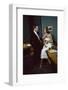 President of Revlon Charles Revson with Model Susie Parker, New York, NY 1956-Leonard Mccombe-Framed Photographic Print