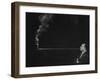 President of Zeus Corp., Robert Stern, Smoking from Self-Designed Four Foot Long Cigarette Holder-Yale Joel-Framed Photographic Print