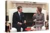 President Reagan Meeting with Prime Minister Margaret Thatcher in the Oval Office, Nov. 16, 1988-null-Stretched Canvas