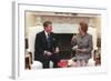 President Reagan Meeting with Prime Minister Margaret Thatcher in the Oval Office, Nov. 16, 1988-null-Framed Photo