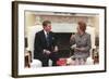 President Reagan Meeting with Prime Minister Margaret Thatcher in the Oval Office, Nov. 16, 1988-null-Framed Photo