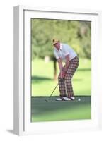 President Reagan Playing Golf at the Annenberg Estate in Rancho Mirage California, Dec. 30, 1986-null-Framed Photo