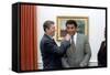 President Reagan 'Punching' Muhammad Ali in the Oval Office, Jan. 24, 1983-null-Framed Stretched Canvas