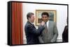 President Reagan 'Punching' Muhammad Ali in the Oval Office, Jan. 24, 1983-null-Framed Stretched Canvas