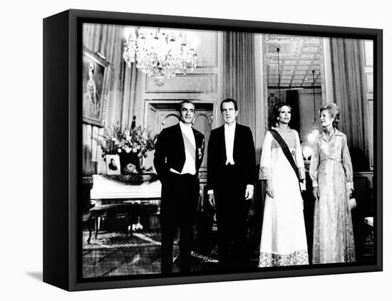 President Richard and Pat Nixon at the Shah's Niavaran Palace-null-Framed Stretched Canvas