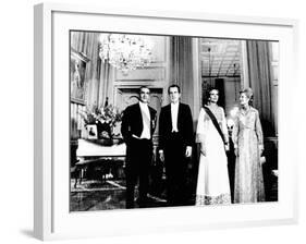 President Richard and Pat Nixon at the Shah's Niavaran Palace-null-Framed Photo