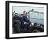 President Richard M. Nixon Travelling in Us Army Jeep During Visit to Vietnam-Arthur Schatz-Framed Photographic Print