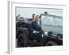 President Richard M. Nixon Travelling in Us Army Jeep During Visit to Vietnam-Arthur Schatz-Framed Photographic Print