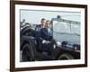 President Richard M. Nixon Travelling in Us Army Jeep During Visit to Vietnam-Arthur Schatz-Framed Photographic Print