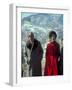 President Richard Nixon and First Lady Pat Nixon on the Great Wall of China-John Dominis-Framed Photographic Print