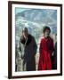 President Richard Nixon and First Lady Pat Nixon on the Great Wall of China-John Dominis-Framed Photographic Print