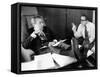 President Richard Nixon and Henry Kissinger Talking on Air Force One-null-Framed Stretched Canvas