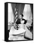 President Richard Nixon Sitting Among Stacks of Telegrams Supporting His Vietnam Policy-null-Framed Stretched Canvas