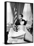 President Richard Nixon Sitting Among Stacks of Telegrams Supporting His Vietnam Policy-null-Framed Stretched Canvas