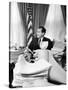 President Richard Nixon Sitting Among Stacks of Telegrams Supporting His Vietnam Policy-null-Stretched Canvas