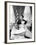 President Richard Nixon Sitting Among Stacks of Telegrams Supporting His Vietnam Policy-null-Framed Photo
