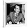 President Richard Nixon Smiles During a White House Signing Ceremony-null-Framed Photo