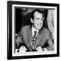 President Richard Nixon Smiles During a White House Signing Ceremony-null-Framed Photo