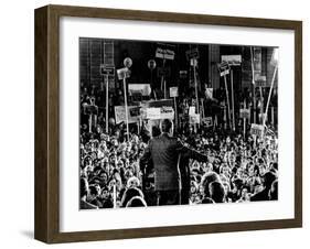 President Richard Nixon Spoke to a Rally of About 15,000 Persons at the Tulsa International Airport-null-Framed Photo