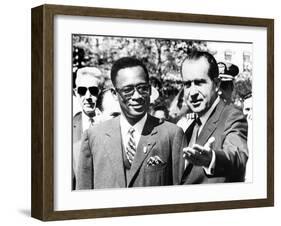 President Richard Nixon Welcomes Pres. Joseph Mobutu at the White House-null-Framed Photo