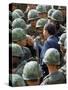 President Richard Nixon with Crowd of US Soldiers During Surprise Visit to War Zone in S. Vietnam-Arthur Schatz-Stretched Canvas