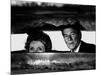 President Ronald Reagan and First Lady Nancy Reagan Peer out of a World War II Bunker-null-Mounted Photographic Print