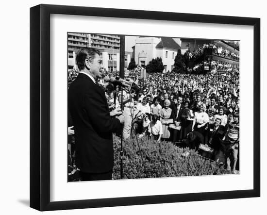 President, Ronald Reagan, During His Campaign for the Presidency, Alabama, 1980-null-Framed Photo