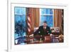 President Ronald Reagan in Oval Office Poster-null-Framed Photo