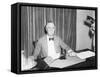 President Roosevelt prepares to broadcast on his recovery programme, 1934-Harris & Ewing-Framed Stretched Canvas