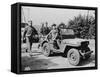 President Roosevelt reviewing American forces in Morocco, 1943-null-Framed Stretched Canvas