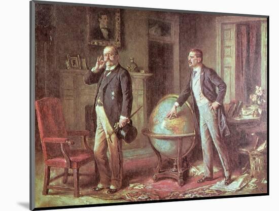 President Theodore Roosevelt of the United States of America and the German Kaiser Wilhelm II-Jean Leon Gerome Ferris-Mounted Giclee Print