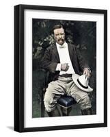 President Theodore Roosevelt Seated Outdoors, 1903-null-Framed Giclee Print