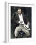 President Theodore Roosevelt Seated Outdoors, 1903-null-Framed Giclee Print